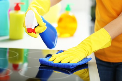 Post-construction cleaning in a Surrey property with careful finishing touches