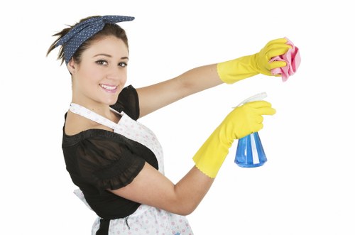 Stairwell and landing cleaning in a Surrey residential building