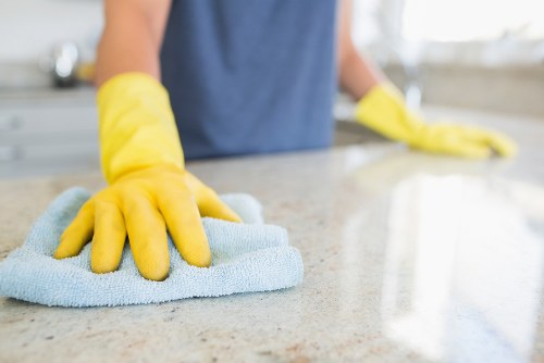 Cleaning a busy commercial carpeted corridor in Surrey