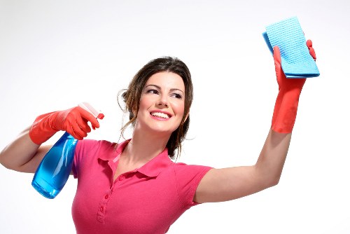 Detailed bathroom cleaning before moving into a Surrey property