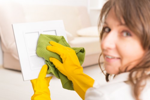 Reviewing cleaning service records during a complaint investigation