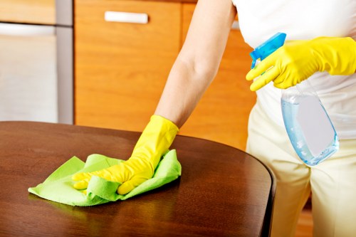 Local Surrey commercial cleaners maintaining floors and entrance areas